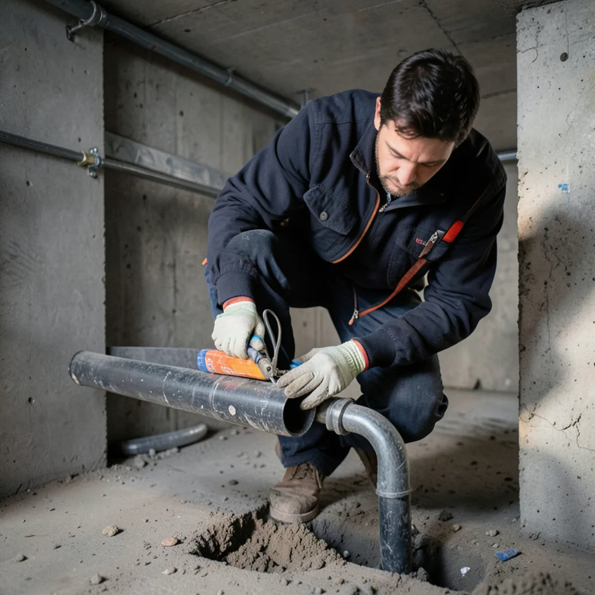 What drives sewer line repair cost in Denver - plumbing technician action